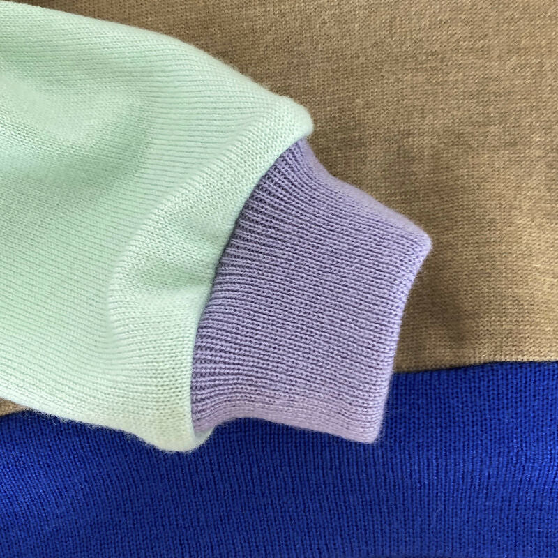 kronjuwel Wollpullover 104/110 beige mint Upcycling