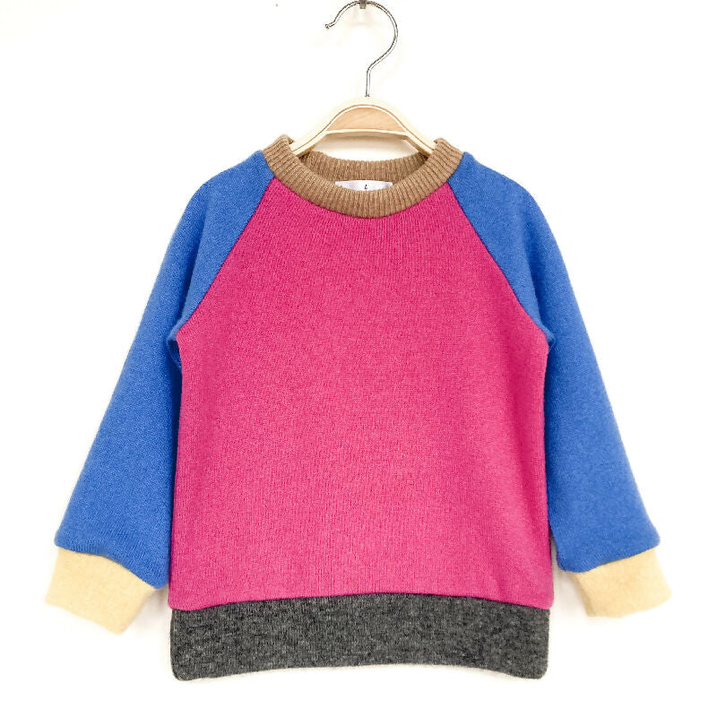kronjuwel Kaschmirpullover Größe 86 pink blau Upcycling