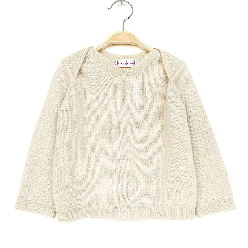 kronjuwel Kaschmirpullover für Kinder in Größe 80 sand Upcycling