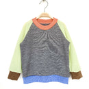 kronjuwel Wollpullover Größe 92 grau hellgrün bunt Upcyling Colorblockpullover