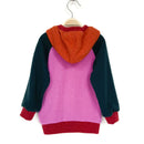 kronjuwel Kapuzenpullover aus 100% Kaschmir 86/92 pink grün Upcycling Hoodie