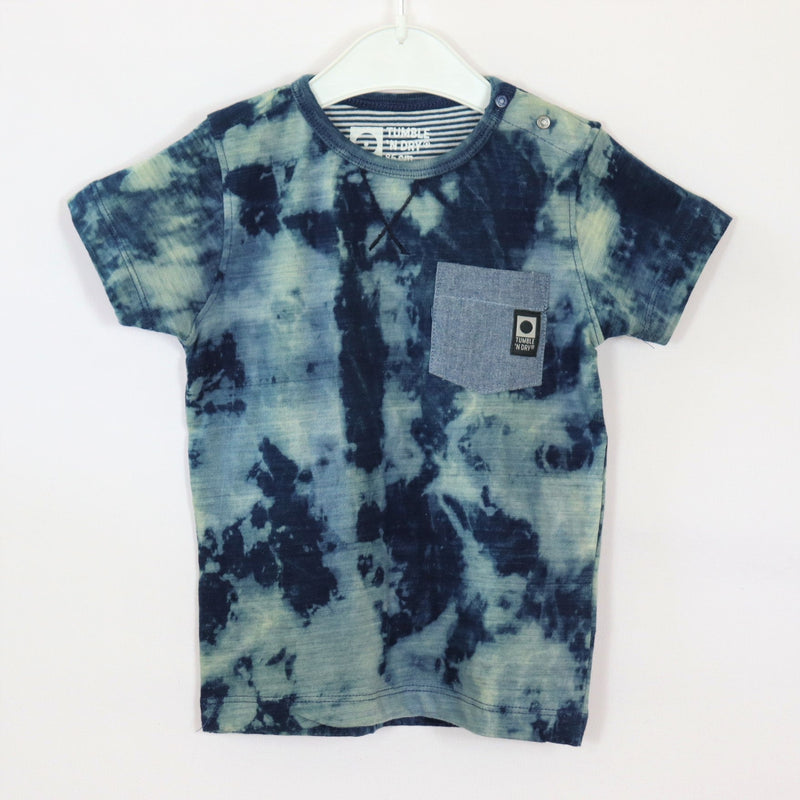 T-Shirt - Tumble`n Dry - 86 - blau - bedruckt - camouflage - Boy - sehr guter Zustand