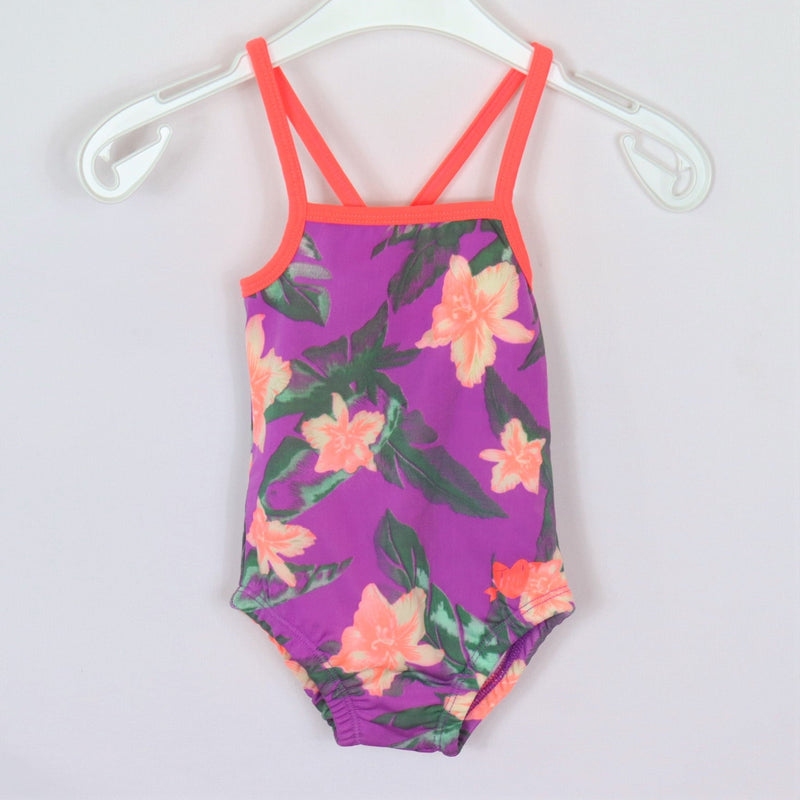 Swimwear - Tumble' N DRY - Swimsuit - 62 - purple - flowers - very good condition