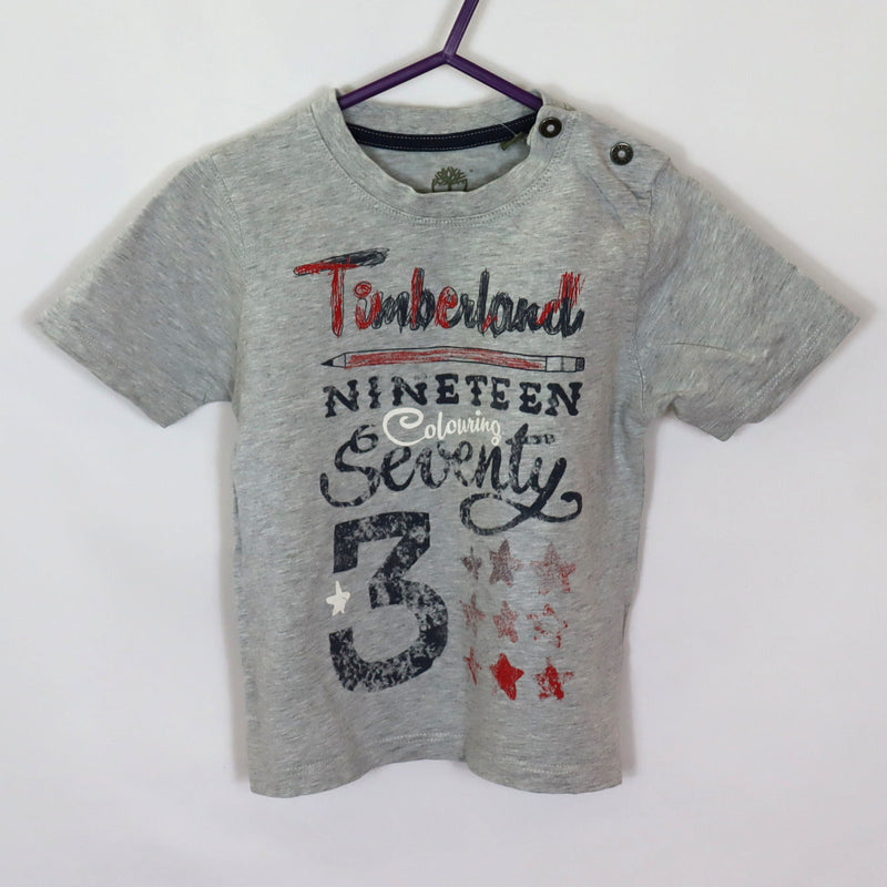 T-Shirt - Timberland - 86 - grey - writing - Boy - very good condition