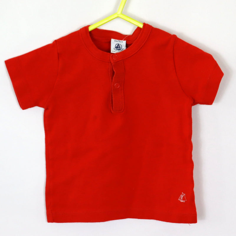 T-Shirt - Petit Bateau - 74 - rot - U - Boy - sehr guter Zustand