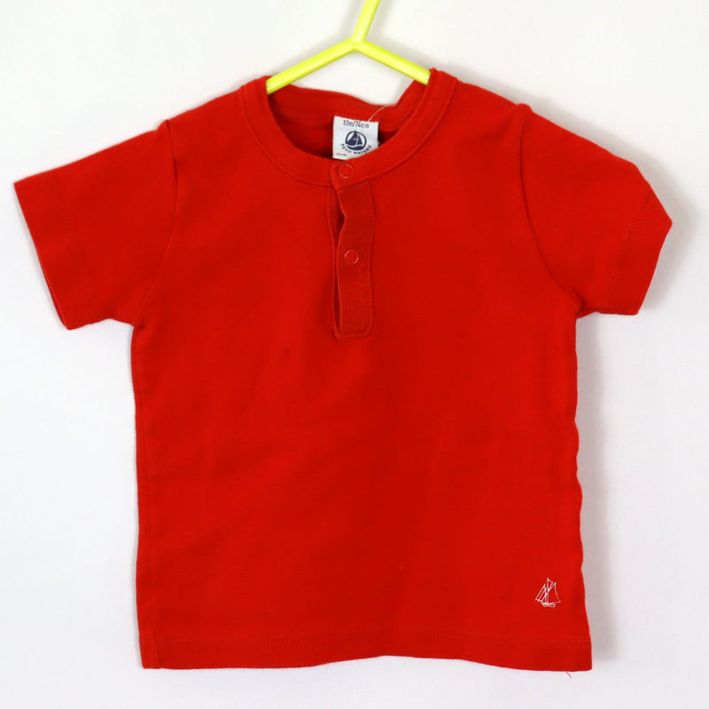 T-shirt - Petit Bateau - 74 - red - U - Boy - very good condition