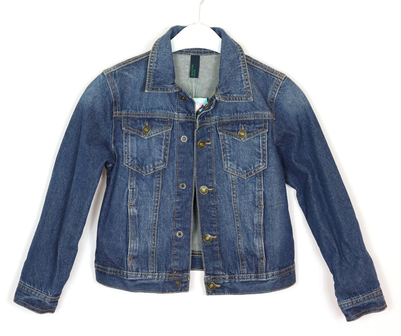 Jeansjacke - Benetton - 128 - blau - Girl - sehr guter Zustand