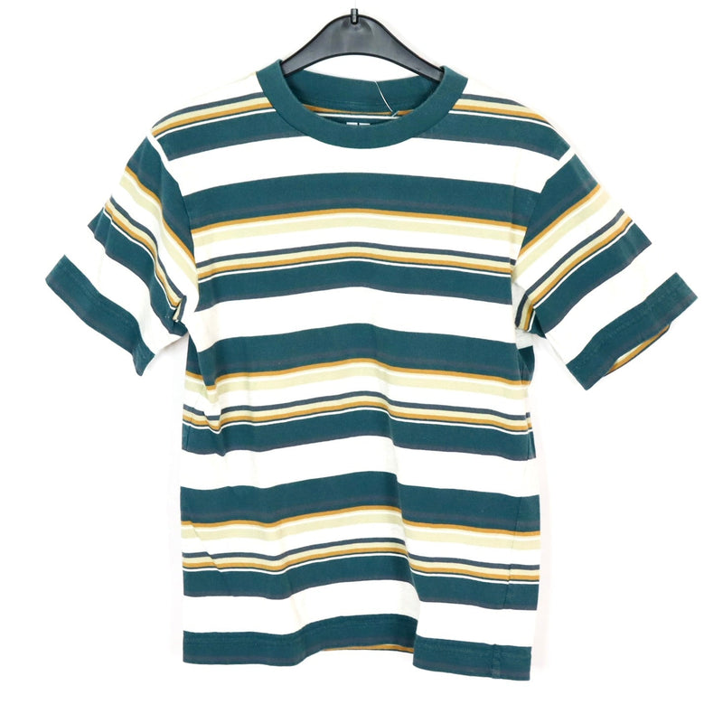 T-Shirt - Uniqlo - 146 - beige/grün/ weiß - gestreift - Boy - sehr guter Zustand