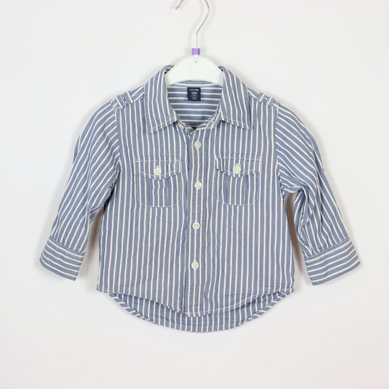 Shirt - GAP - 92 - striped, grey, white - Very good condition