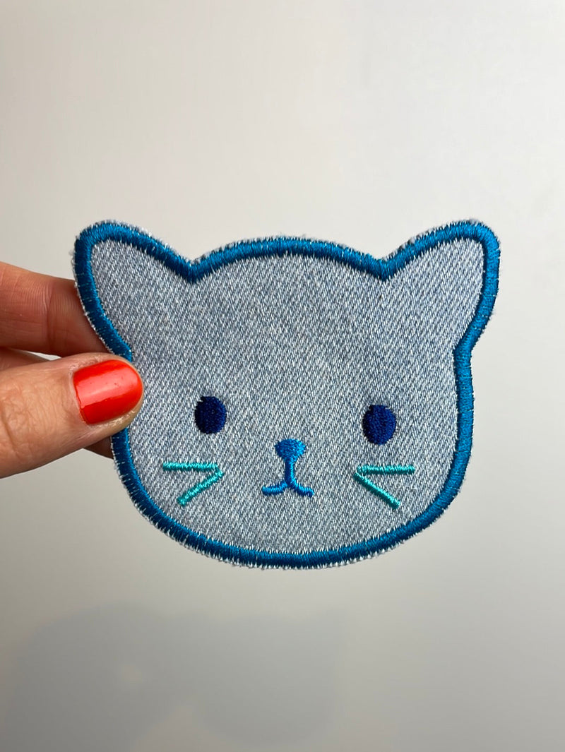 Patch • Katze hellblau