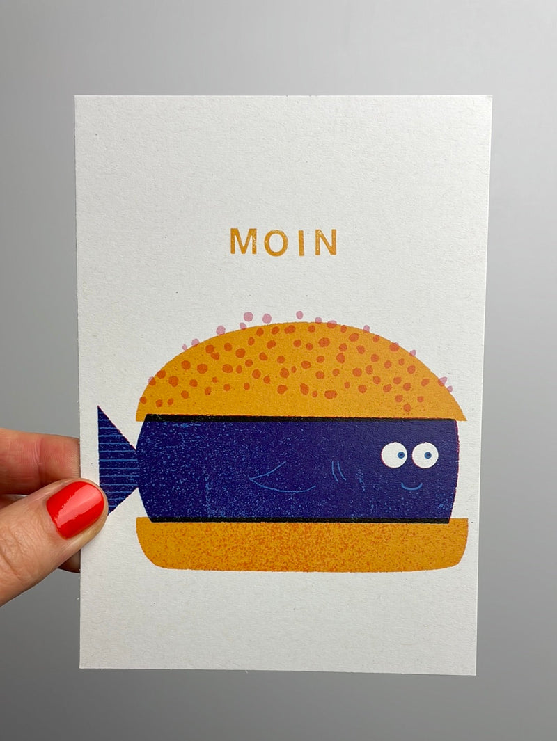 moin - Fischbrötchen • Postkarte