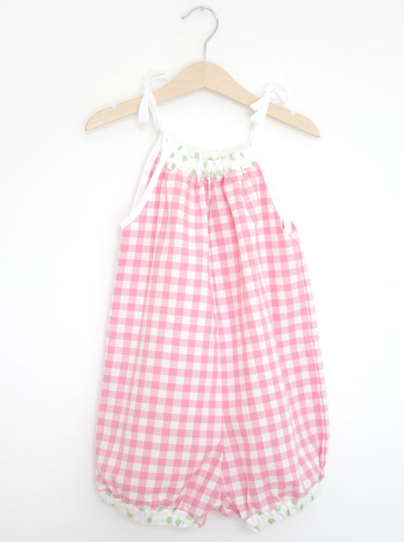 Robe of feathers 50s Playsuit-pink check