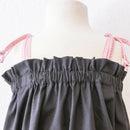 kronjuwel summer dress 110/116 dark grey white upcycling strap dress with flowers