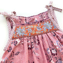 kronjuwel Geblümtes Sommerkleid 110/116 Baumwolle altrosa Upcycling