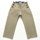 kronjuwel children's trousers size 104 olive green white-black dotted upcycling