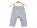 kronjuwel Babyhose 74/80 grau weiß gemustert Baumwolle Upcycling Sommerhose für Babys
