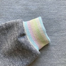 kronjuwel wool sweater 74/80 grey/pastel upcycling