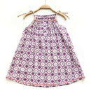 kronjuwel strap dress white violet 98/104 cotton upcycling summer dress