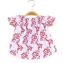 kronjuwel short-sleeved blouse 80/86 pink floral upcycling