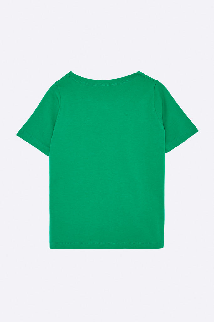 Balthasar T-shirt in Grasgrün mit OH BOY Stickerei für Kinder | T-Shirts