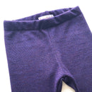 kronjuwel Leggings 100%Merinowolle Größe 80/86 dunkelviolett Upcycling Wollhose