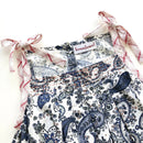 kronjuwel summer dress blue white floral 98/104 cotton upcycling