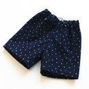 kronjuwel Kurze Hose 80/86 dunkelblau beige gepunktet Upcycling Babyshorts