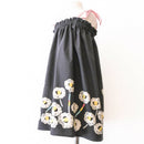 kronjuwel summer dress 110/116 dark grey white upcycling strap dress with flowers