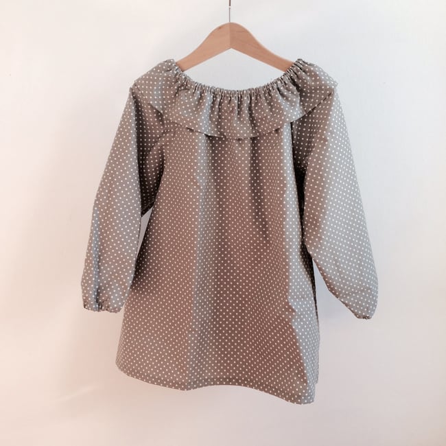 Robe of feathers Mavie Blouse-taupe dot