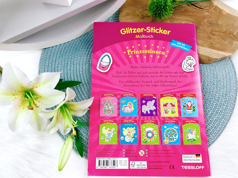 coloring book "Glitter Sticker Coloring Book. Princesses"