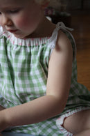 Robe of feathers 50s Playsuit-green check