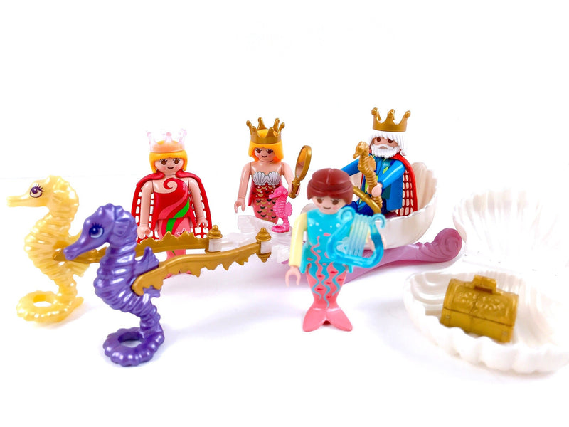 Playmobil Seepferdchen-Set, Meereskönig, Kutsche, Meerjungfrauen