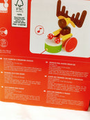 Janod Pull-Along Drum Moose, Wood