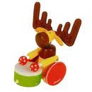 Janod Pull-Along Drum Moose, Wood