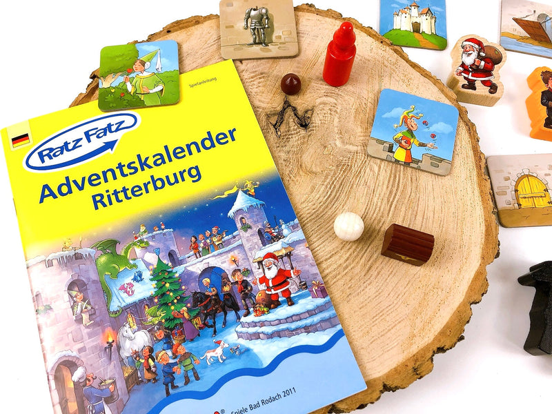 HABA 4780 - Ratz Fatz Inhalt Adventskalender Ritterburg, Lernspiel