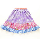 kronjuwel summer skirt 116/122 purple pink blue patterned upcycling