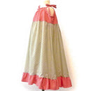 kronjuwel summer dress 116/122 beige red white cotton upcycling