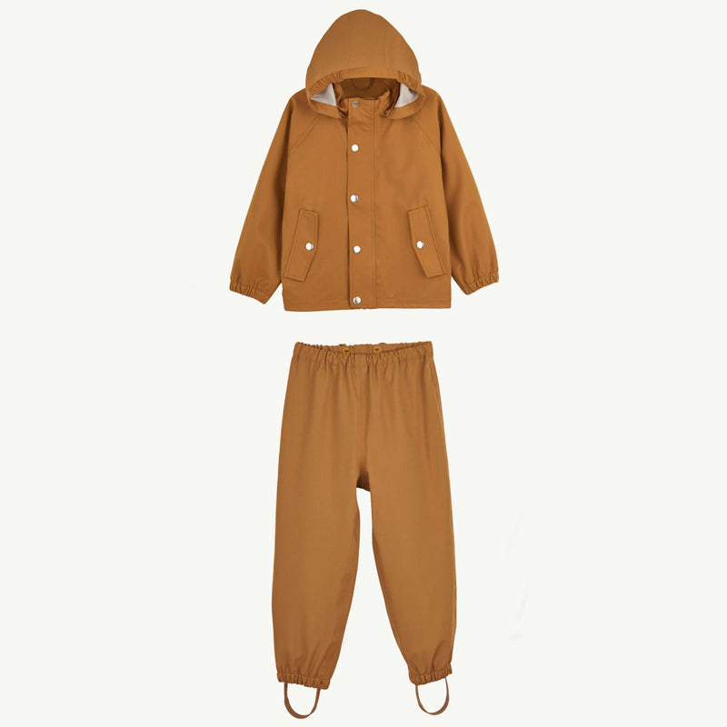 Rain jacket + pants set from Liewood in Mustard