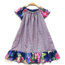 kronjuwel floral summer dress 116/122 silk cotton upcycling