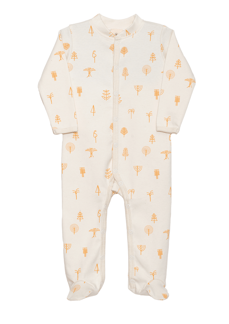 Protective Forest overall sleep-suit footed