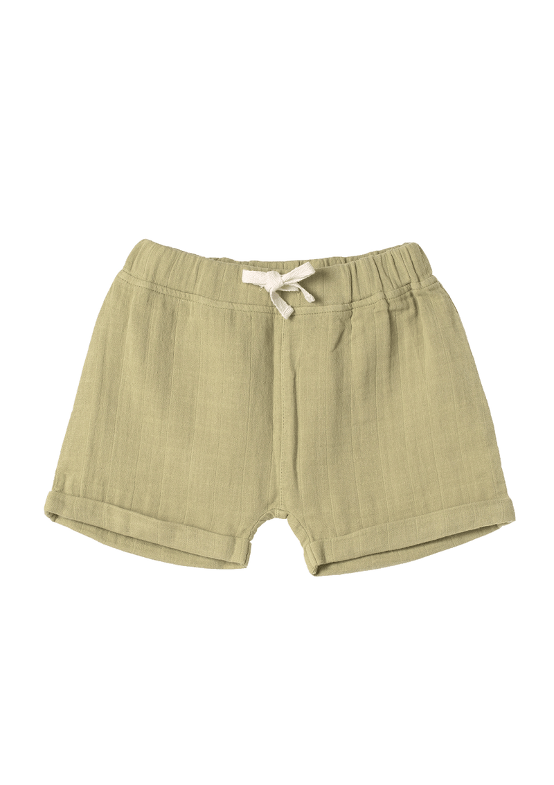 Jimmy shorts Play of Colors Sage-green organic muslin