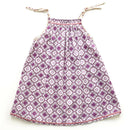 kronjuwel strap dress white violet 98/104 cotton upcycling summer dress