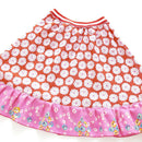 kronjuwel summer skirt 110/116 red pink patterned cotton upcycling