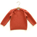 kronjuwel baby sweater made from 100% cashmere in 74/80 orange upcycled