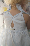 Robe of feathers Rabbit Top -pale blue pattern