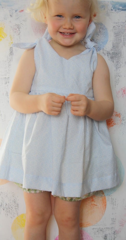 Robe of feathers Rabbit Top -pale blue pattern