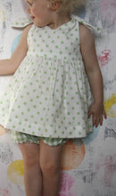 Robe of feathers Rabbit Top - green dot