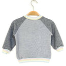 kronjuwel wool sweater 74/80 grey/pastel upcycling
