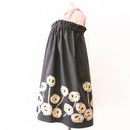 kronjuwel summer dress 110/116 dark grey white upcycling strap dress with flowers