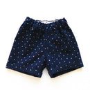 kronjuwel Kurze Hose 80/86 dunkelblau beige gepunktet Upcycling Babyshorts